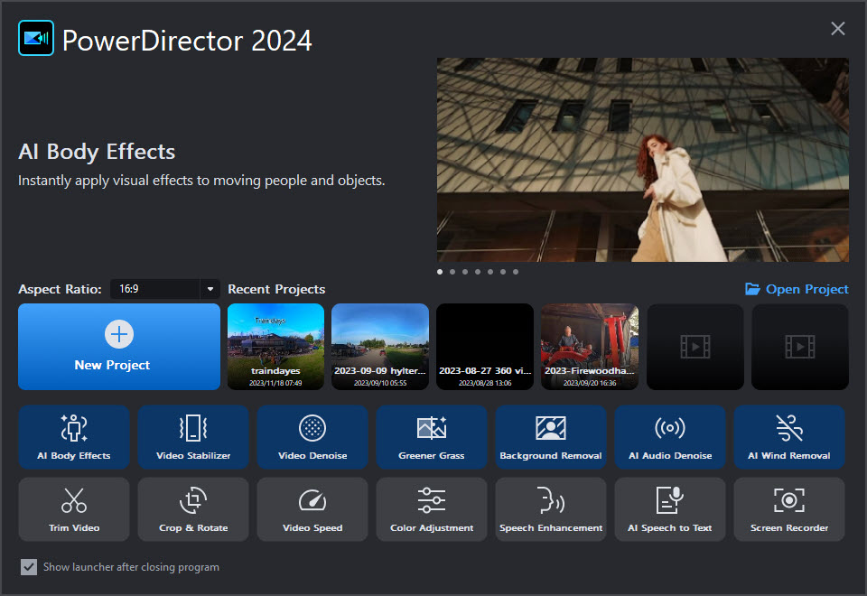 CyberLink PowerDirector 2024 have now AI edit and can edit