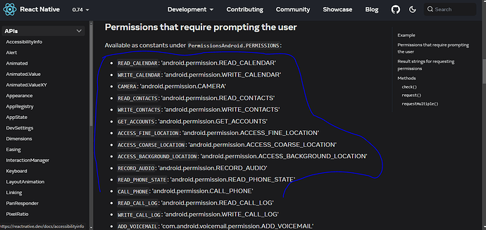 Android permissions