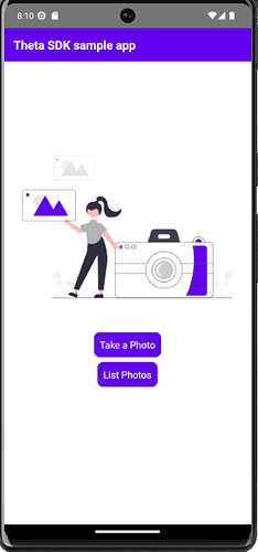 first state of app after illustration is added