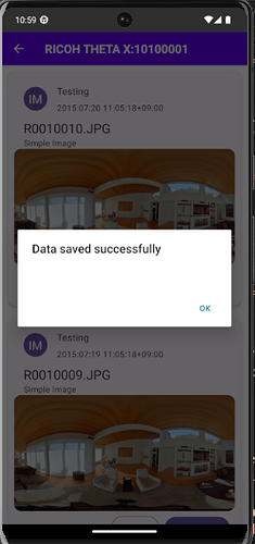 Data saved successful