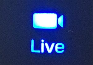 Verify that the camera’s Live light is on