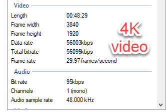 4K video